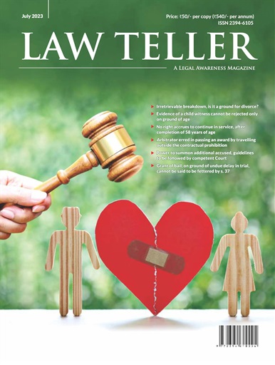 Lawteller A Legal Awareness Magazine July 2023 Back Issue