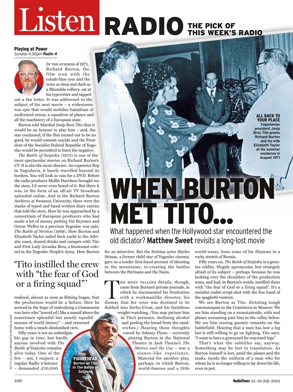 Radio Times Magazine 2228th July 2023 Back Issue