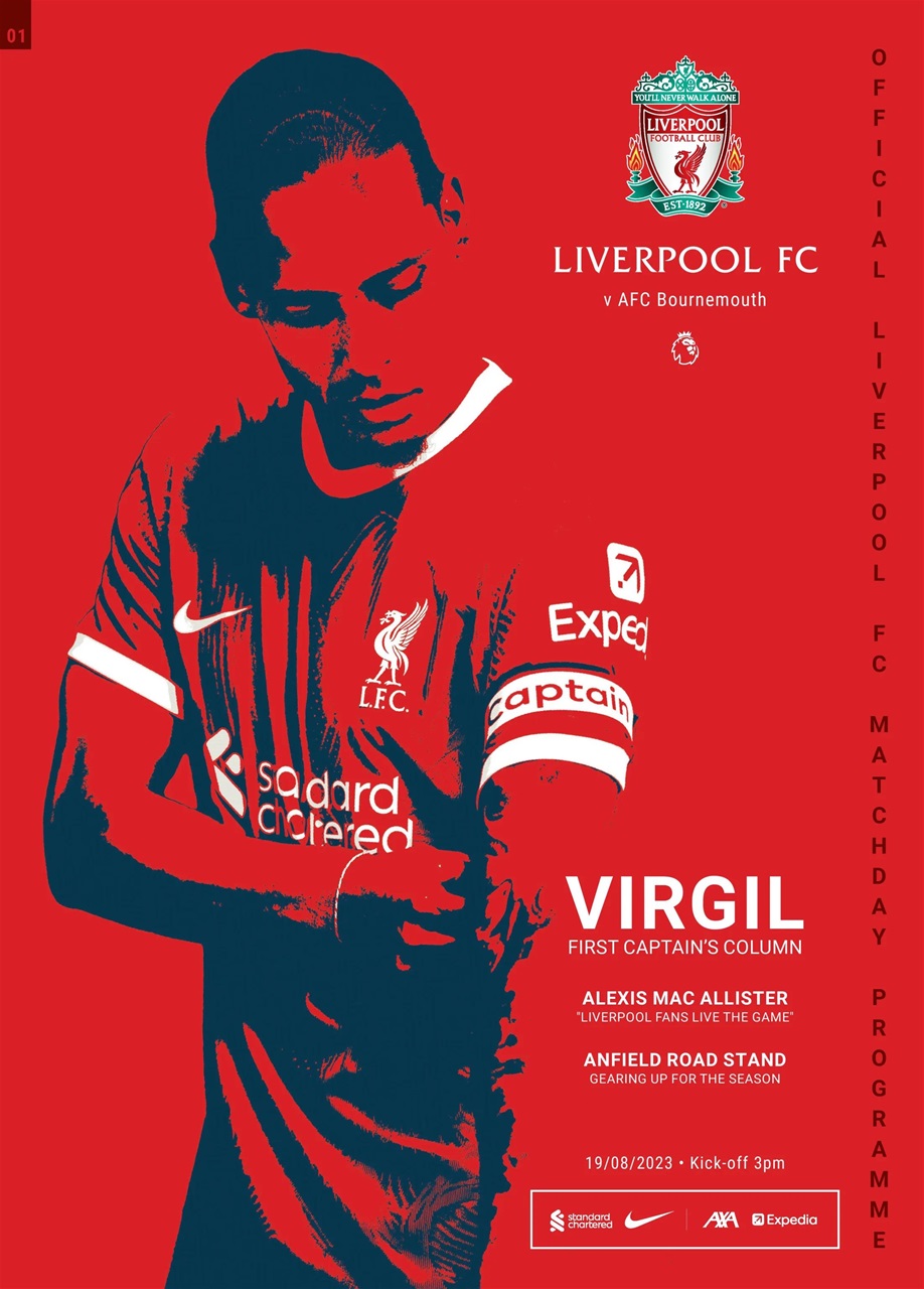 Liverpool FC Programmes vs Bournemouth 23/24 Back Issue