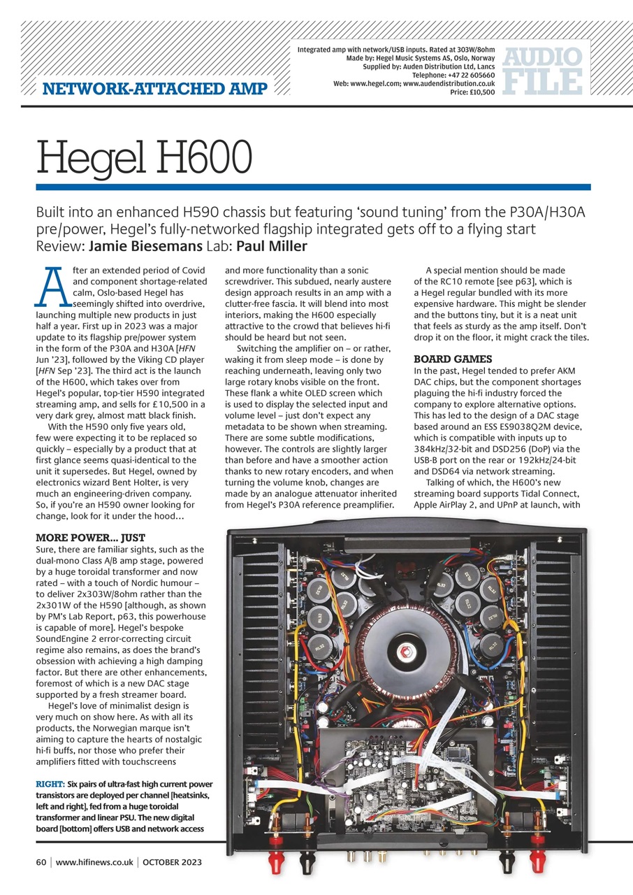 Hi Fi News Magazine October 2023 Back Issue   0059 