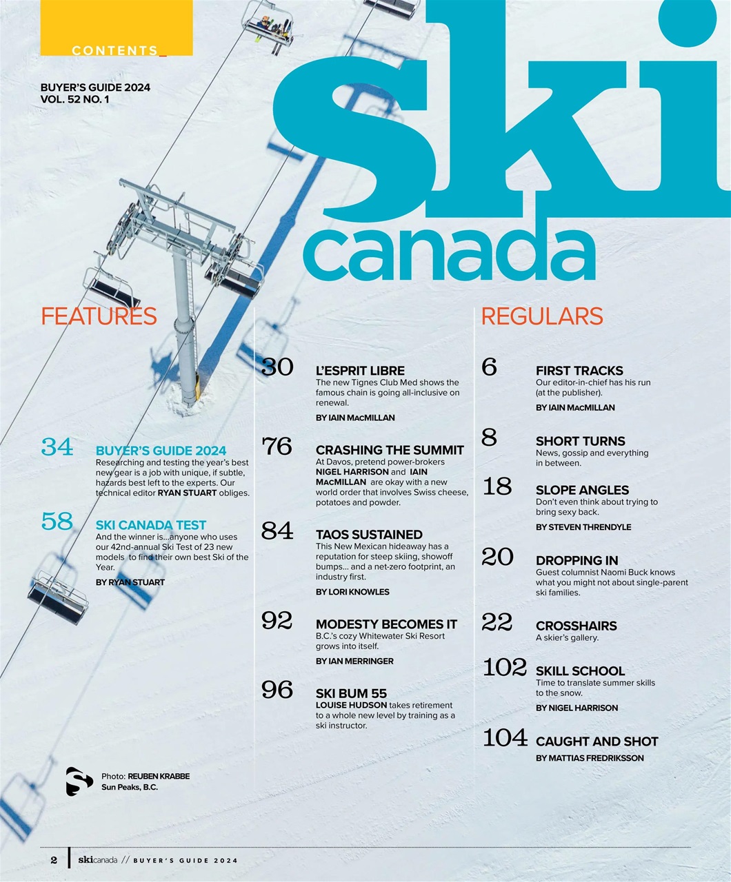 Ski Canada Magazine Buyers Guide 2024 Back Issue