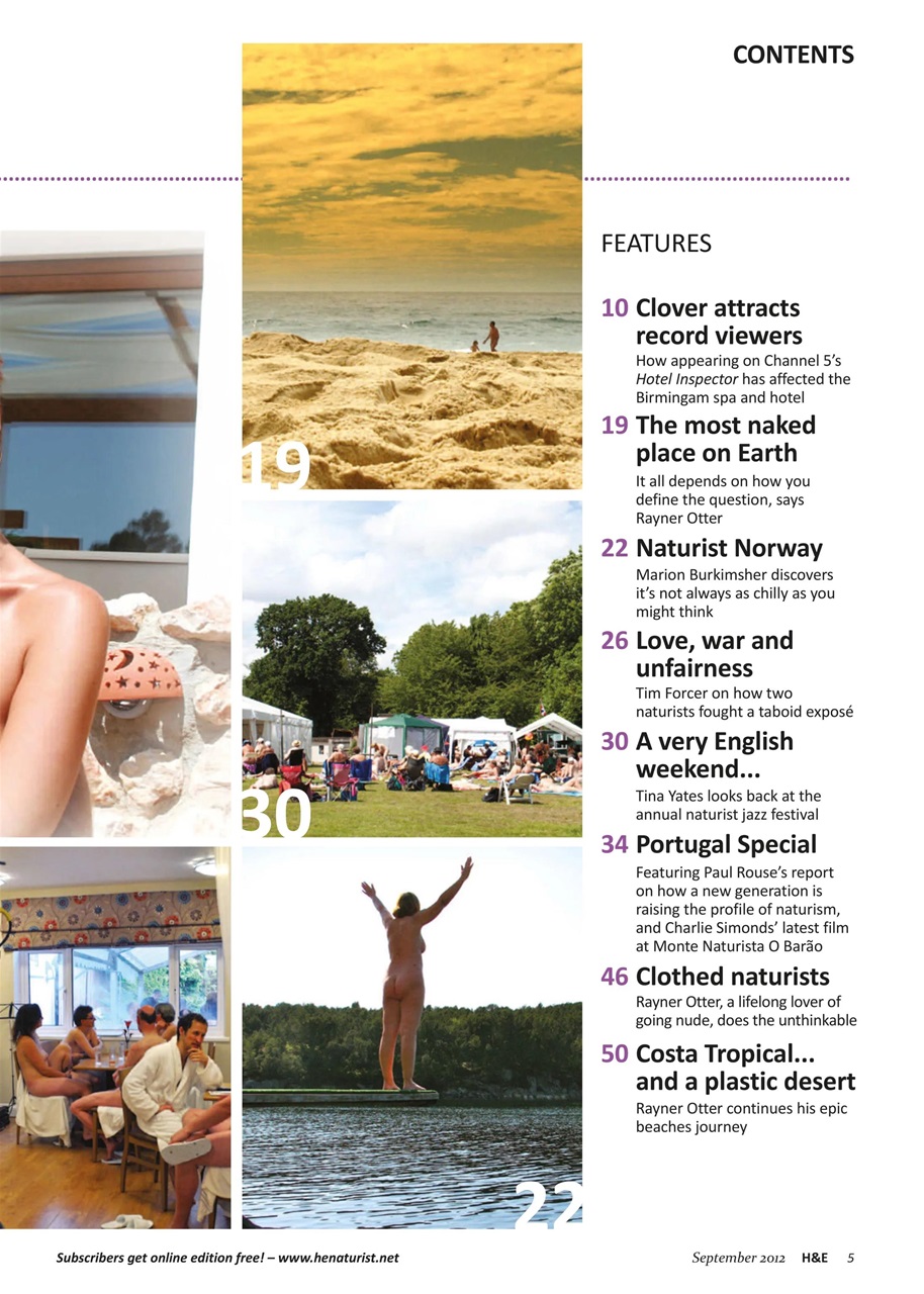 Hande Naturist Magazine September 2012 Back Issue 