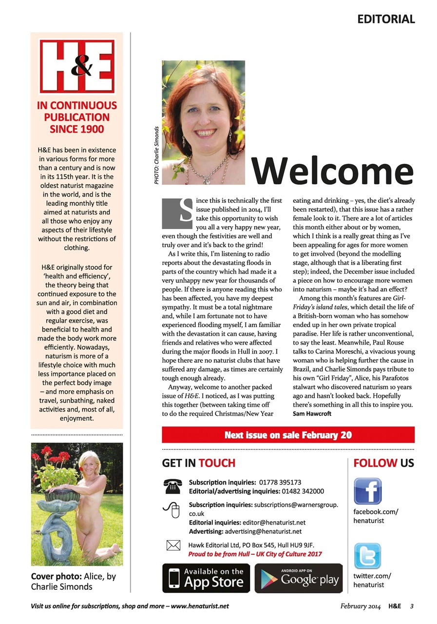 H E Naturist Magazine February 2014 Back Issue h-e-naturist-magazine-february-2014-back-issue