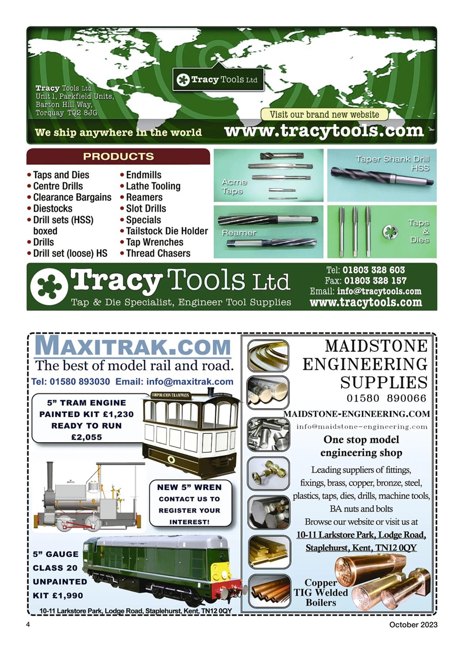 Model engineers workshop magazine october 2023 back issue
