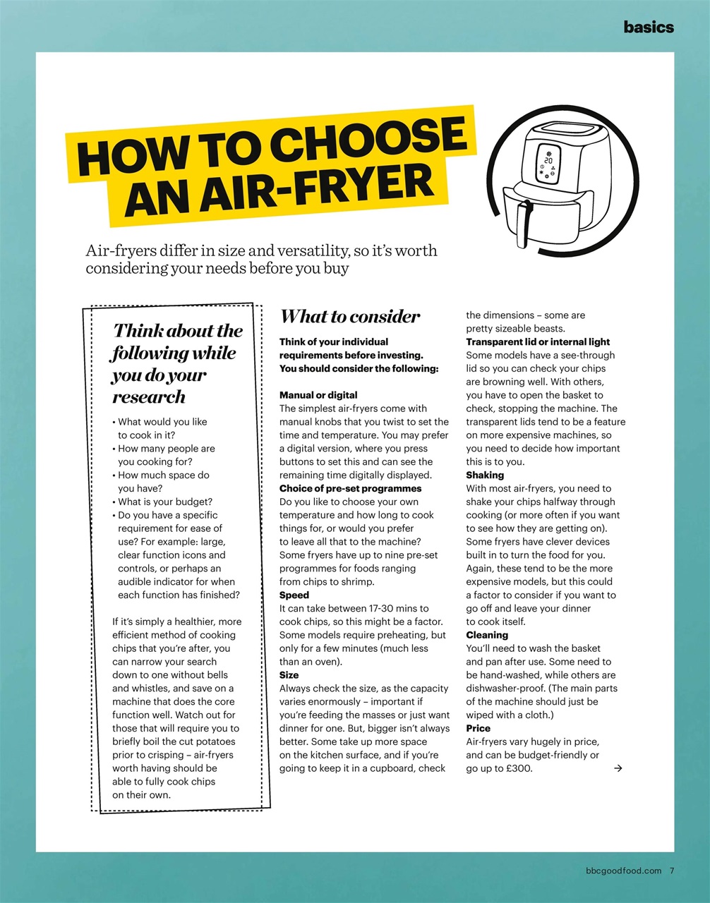 BBC Good Food Magazine - Air Fryer Collection Special Issue
