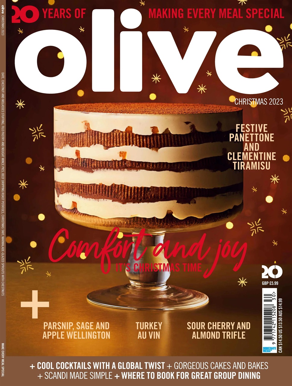 Olive Magazine Christmas 2023 Back Issue