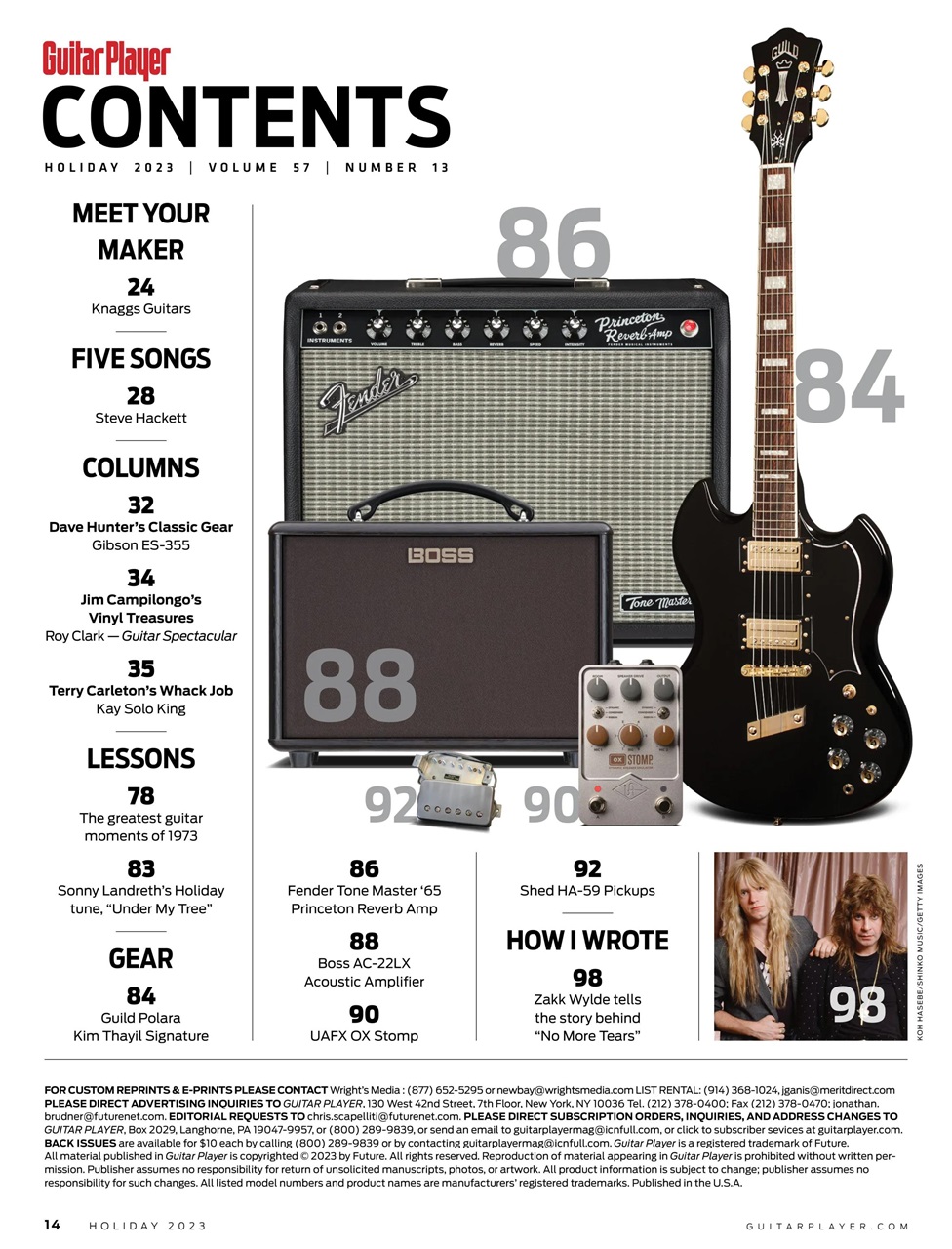 Guitar Player Magazine - Christmas 2023 Back Issue