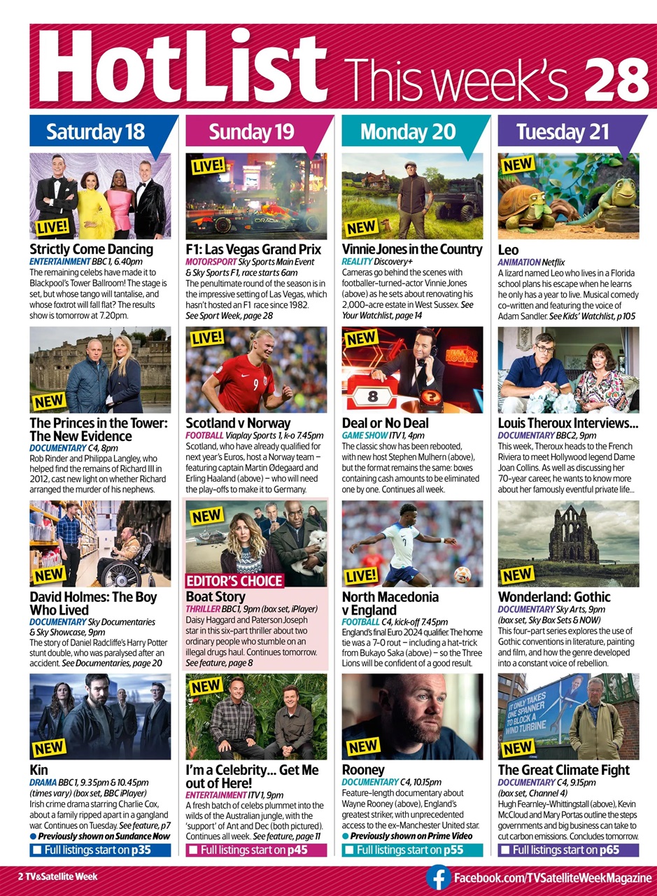TV & Satellite Week Magazine 18Nov2023 Back Issue