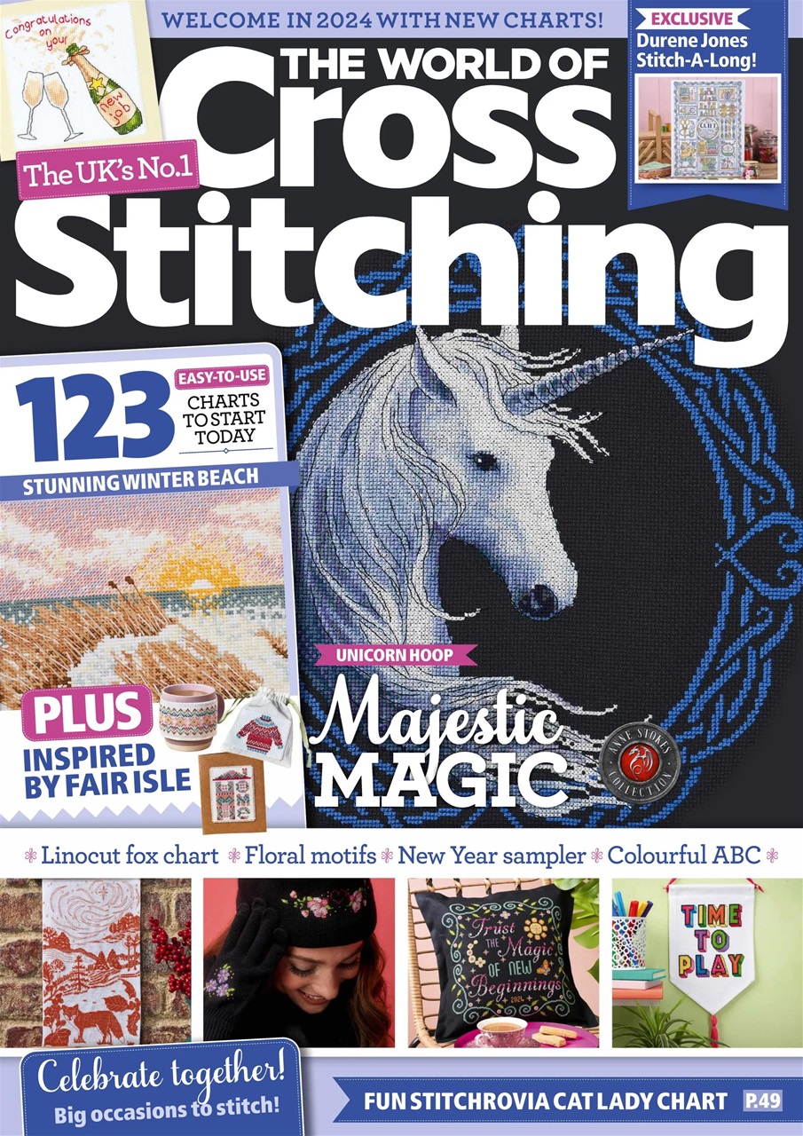 The World of Cross Stitching Magazine January 2024 Back Issue