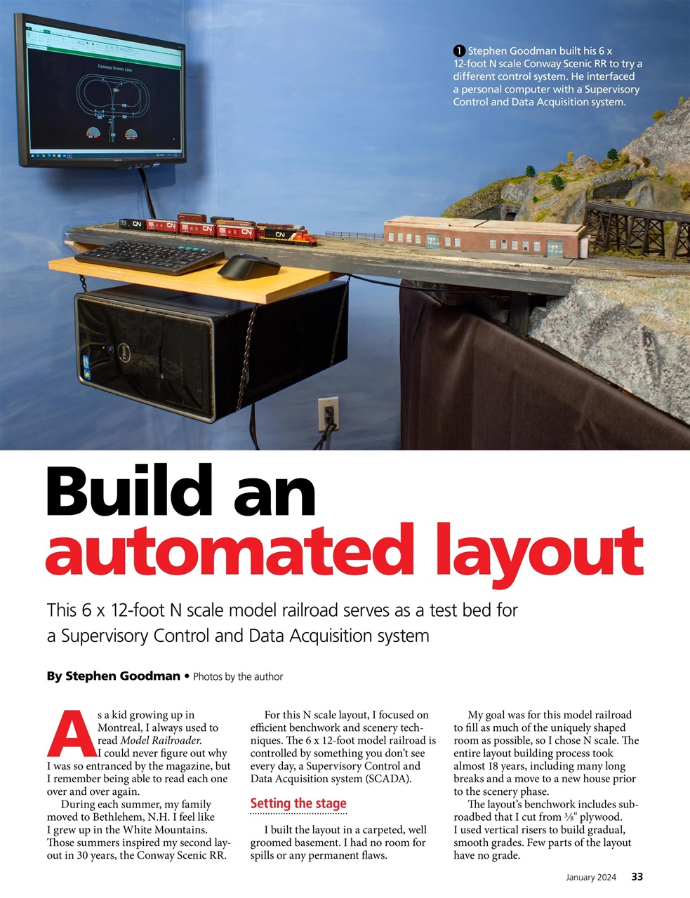 Model Railroader Magazine January 2024 Back Issue