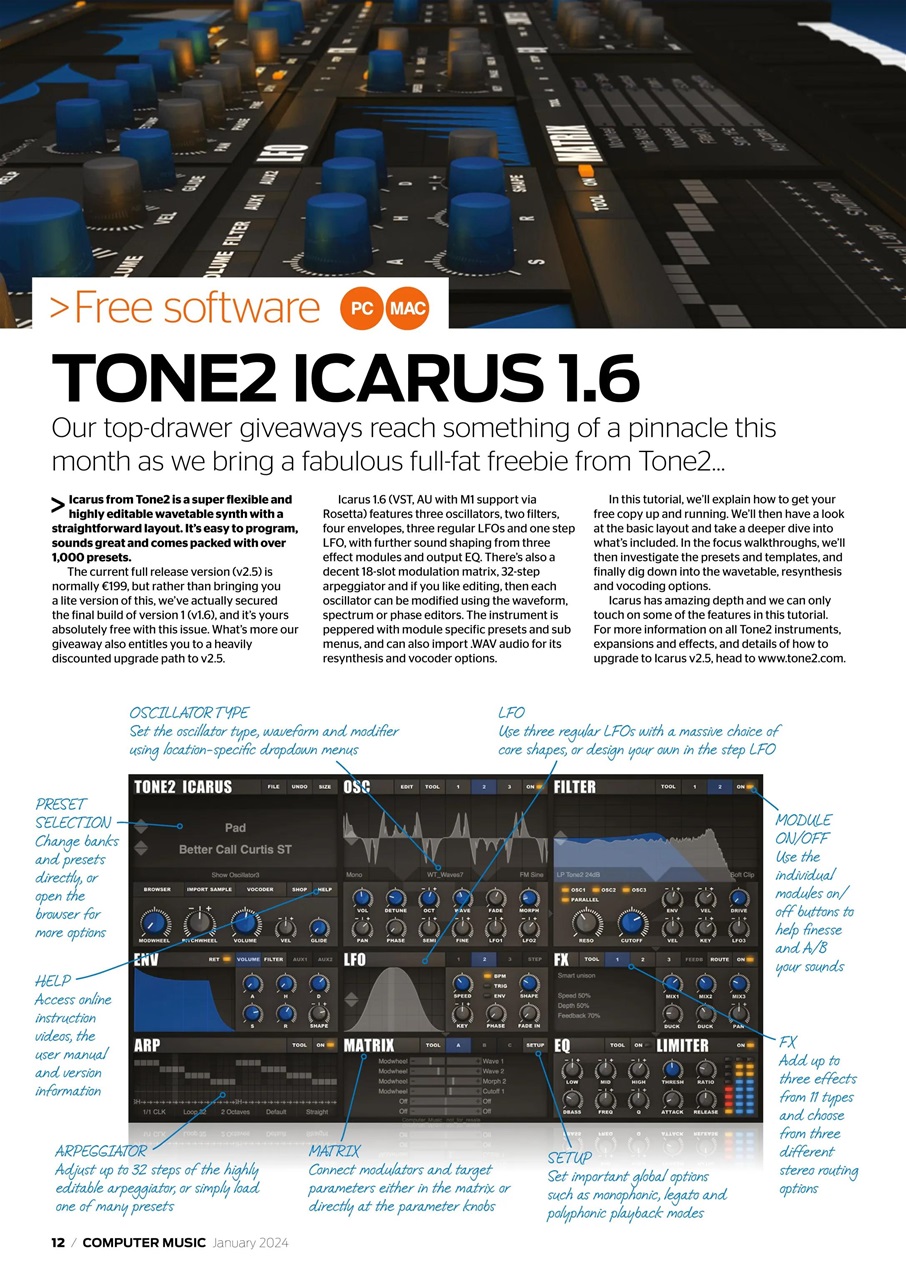 Computer Music Magazine January 2024 Subscriptions Pocketmags