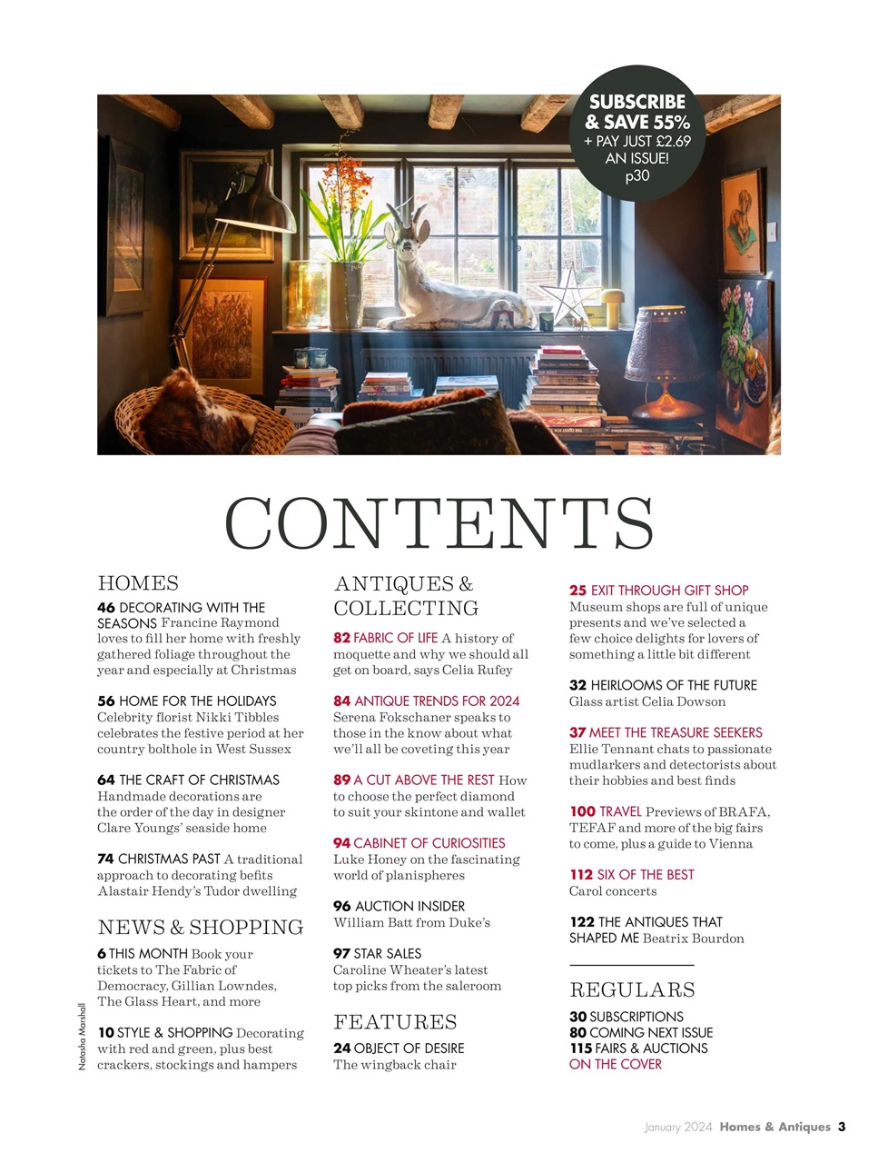 Homes Antiques Magazine January 2024 Back Issue   0002 