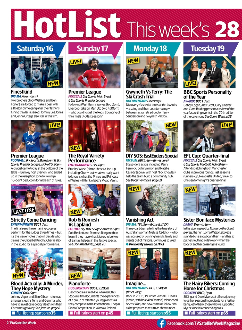 TV & Satellite Week Magazine 16Dec2023 Back Issue