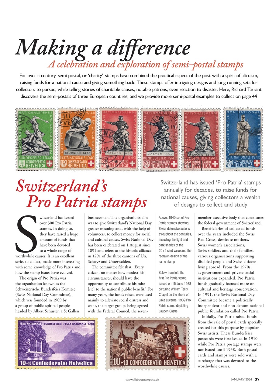 Stamp Collector Magazine January 2024 Subscriptions Pocketmags