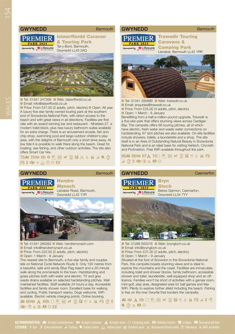 Camping Magazine Campsite Finder 2024 Back Issue