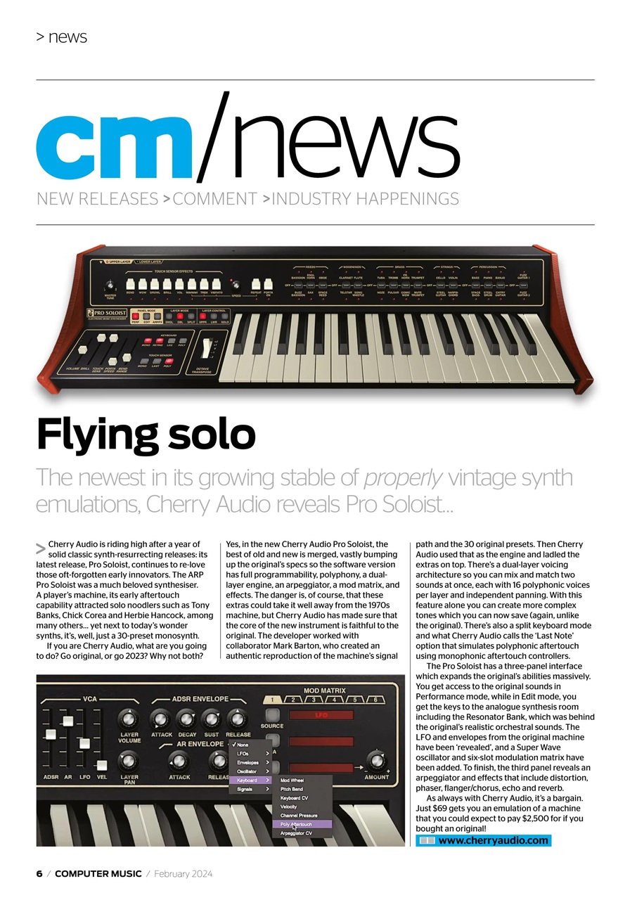 Computer Music Magazine February 2024 Subscriptions Pocketmags