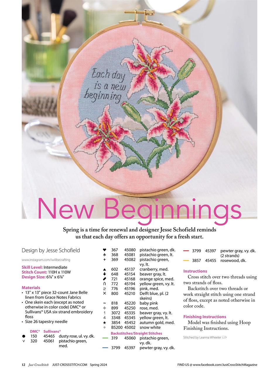 Just CrossStitch Magazine Subscriptions And Spring 2024 Issue Pocketmags   0011 