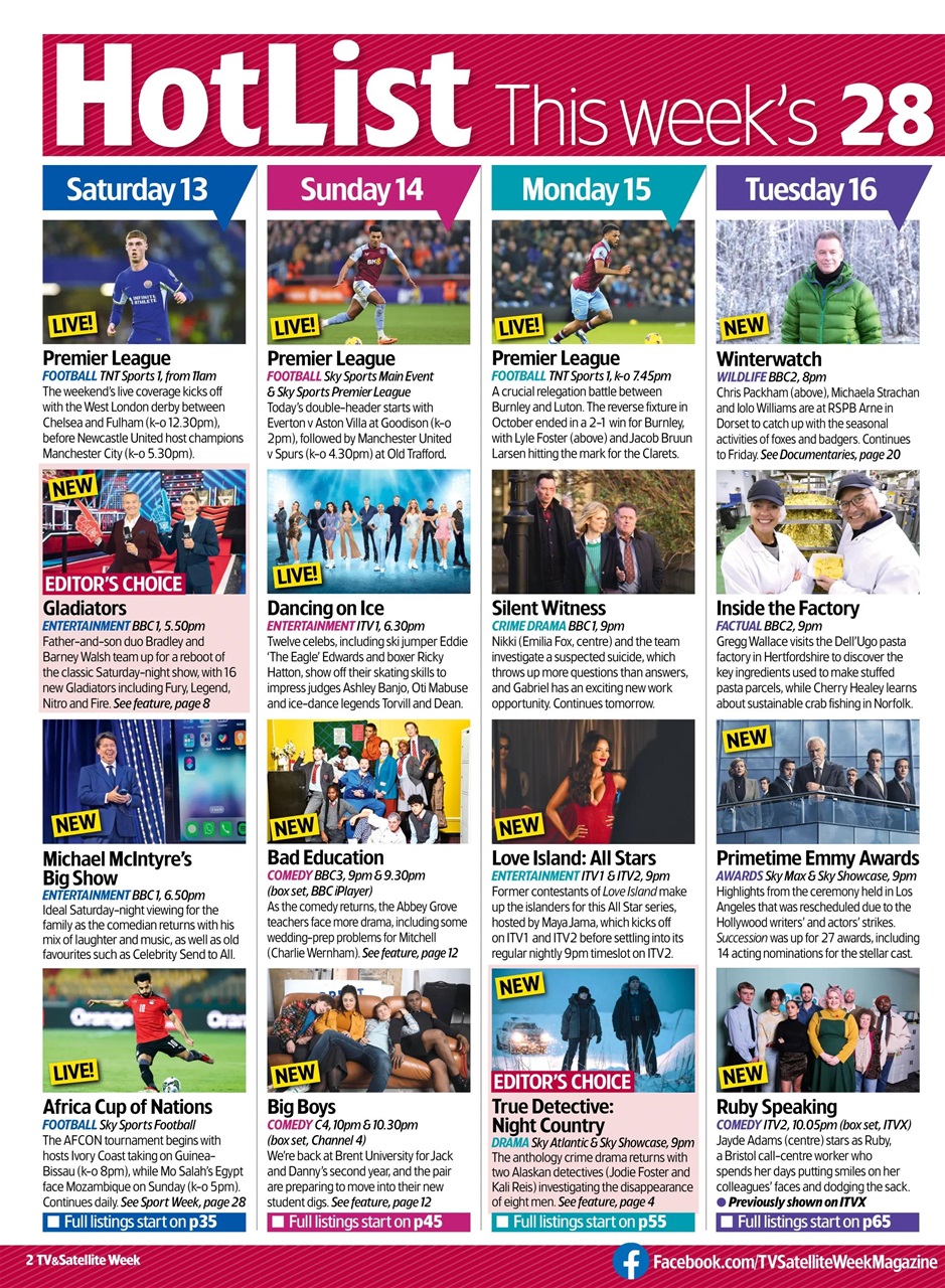 TV & Satellite Week Magazine 13 Jan 2024 Back Issue