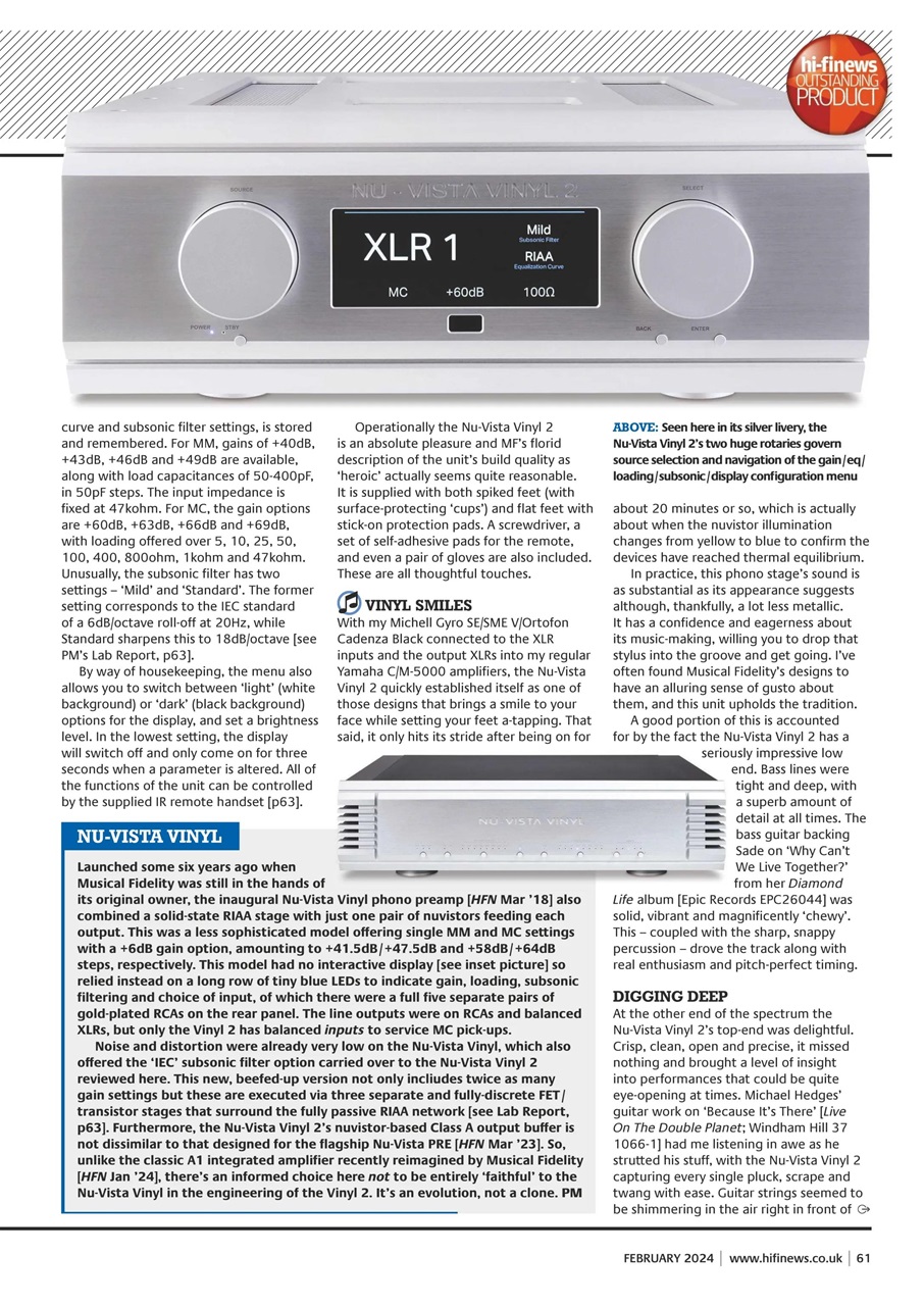 Hi Fi News Magazine February 2024 Back Issue   0060 