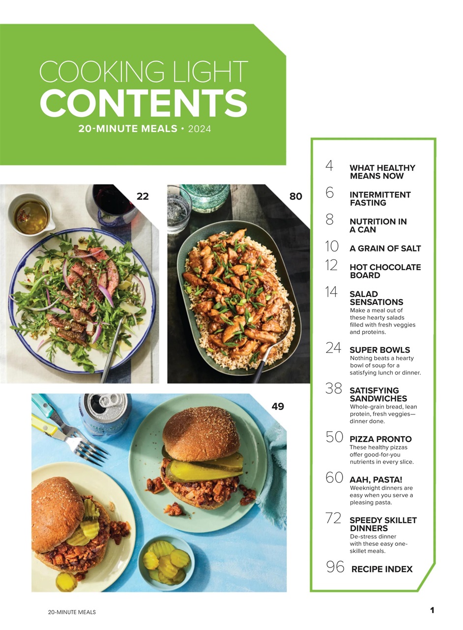Cooking Light Magazine Subscriptions and Winter 2024 Issue