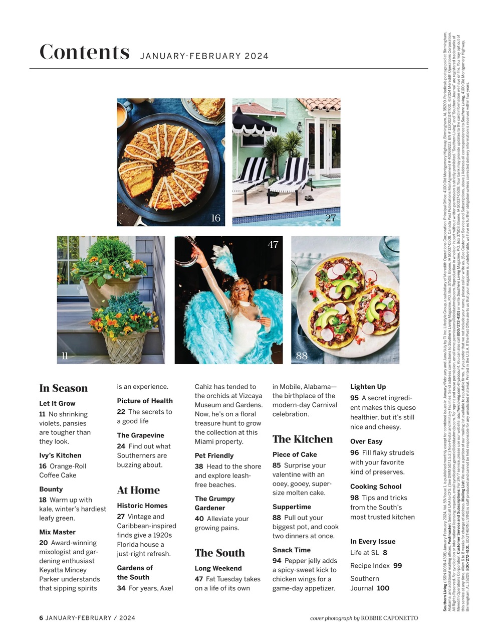 Southern Living Magazine JanFeb 2024 Zurück Ausgabe