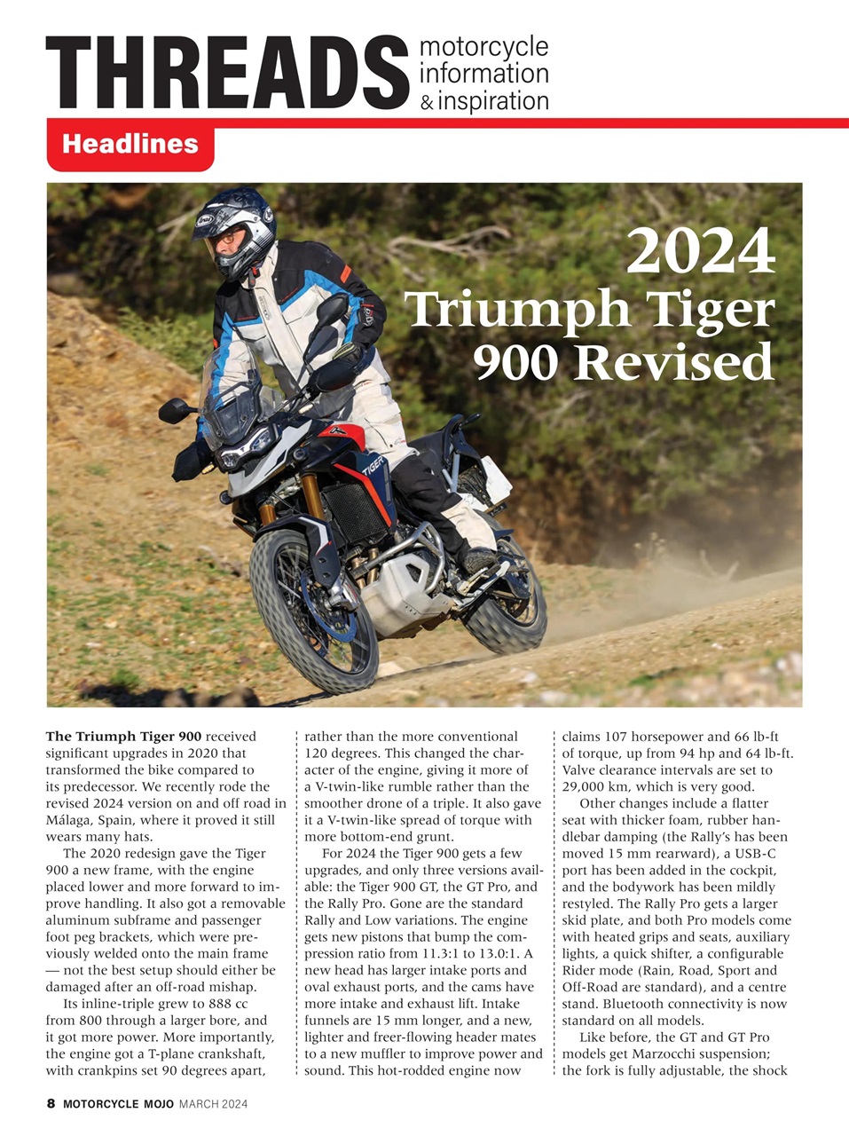 Motorcycle Mojo Magazine - March 2024 Back Issue