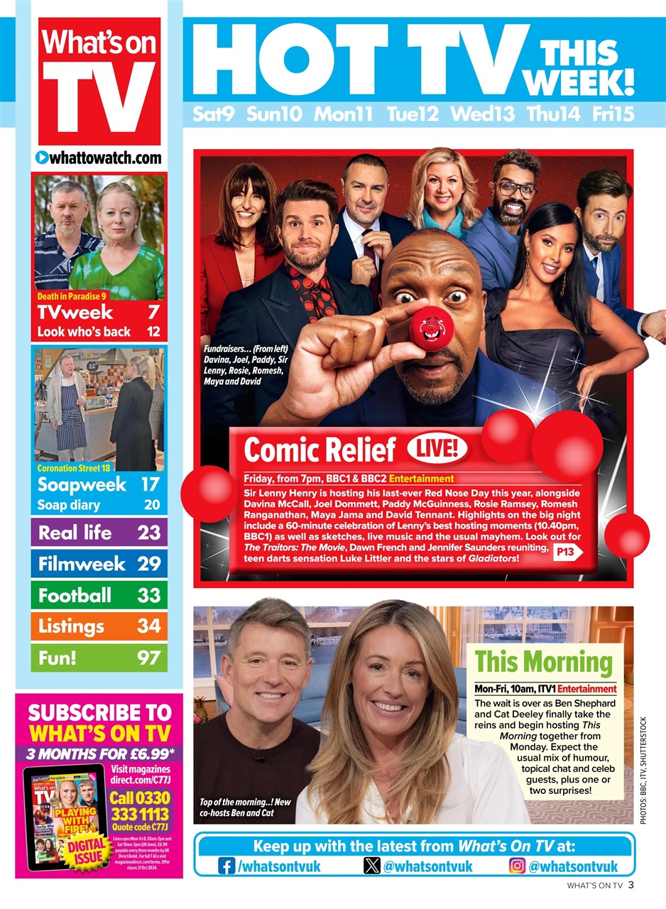 What's on TV Magazine 9 Mar 2024 Back Issue