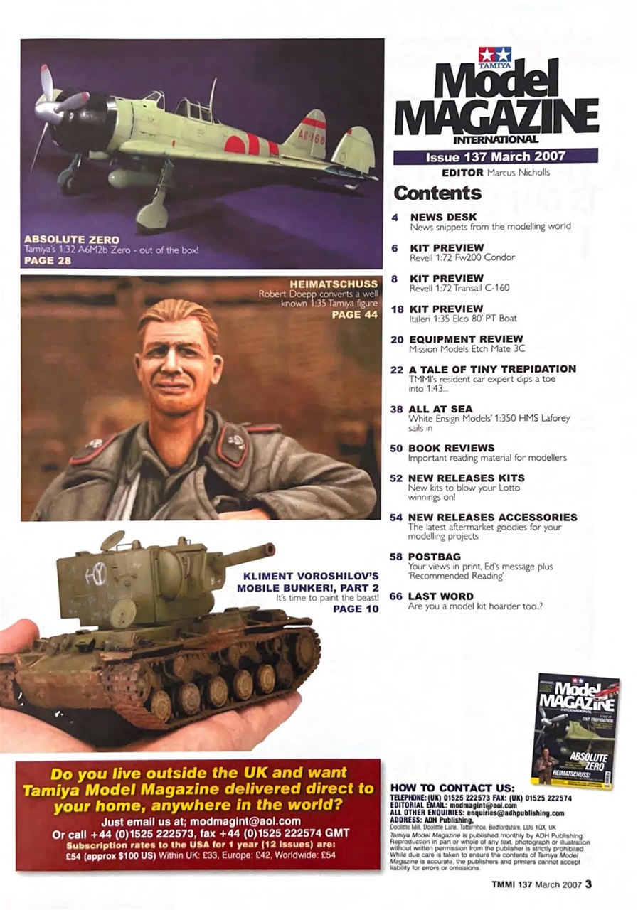 Lot De 5 Magazines TAMIYA Model Magazine - N°130 à 134 - Occasion