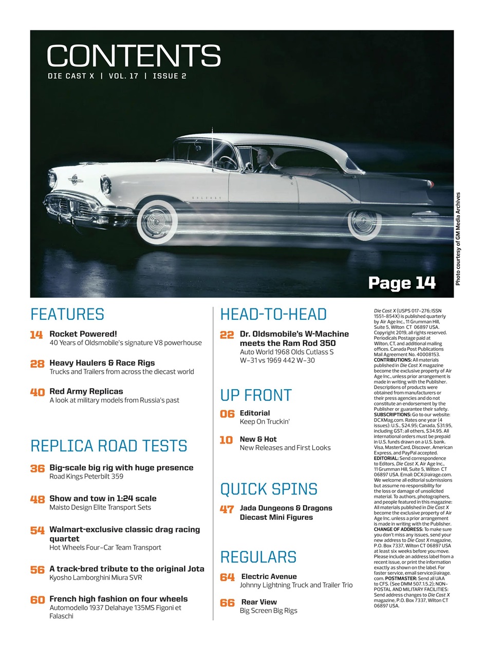 Die Cast X Magazine Spring 2021 Back Issue