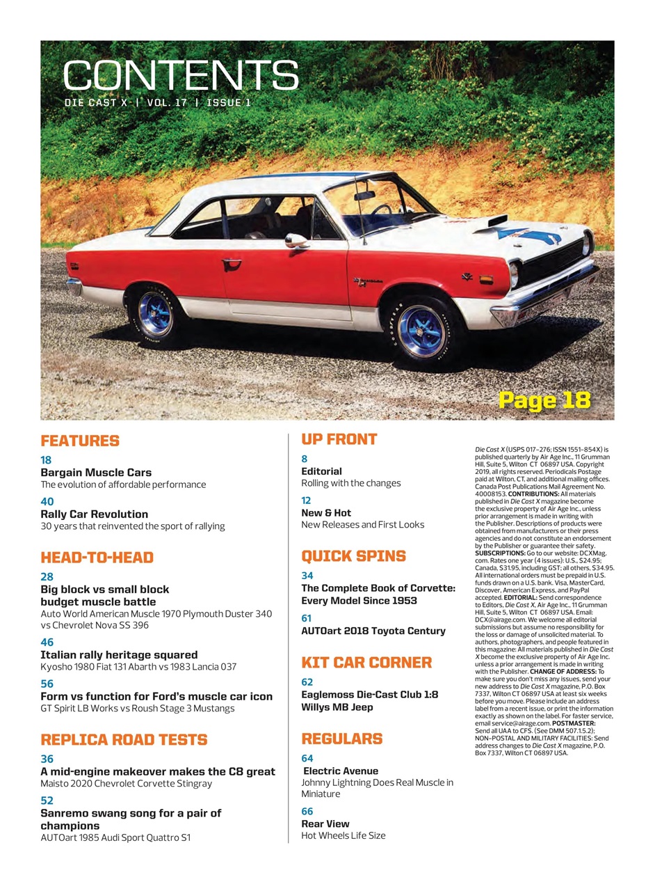 Diecast X Magazine Winter 2021 Back Issue