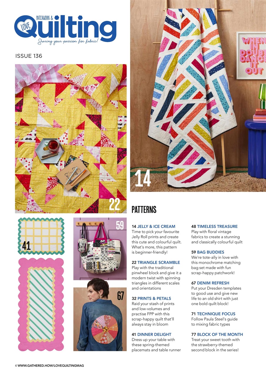 Love Patchwork & Quilting Magazine Subscriptions and 136 Issue | Pocketmags