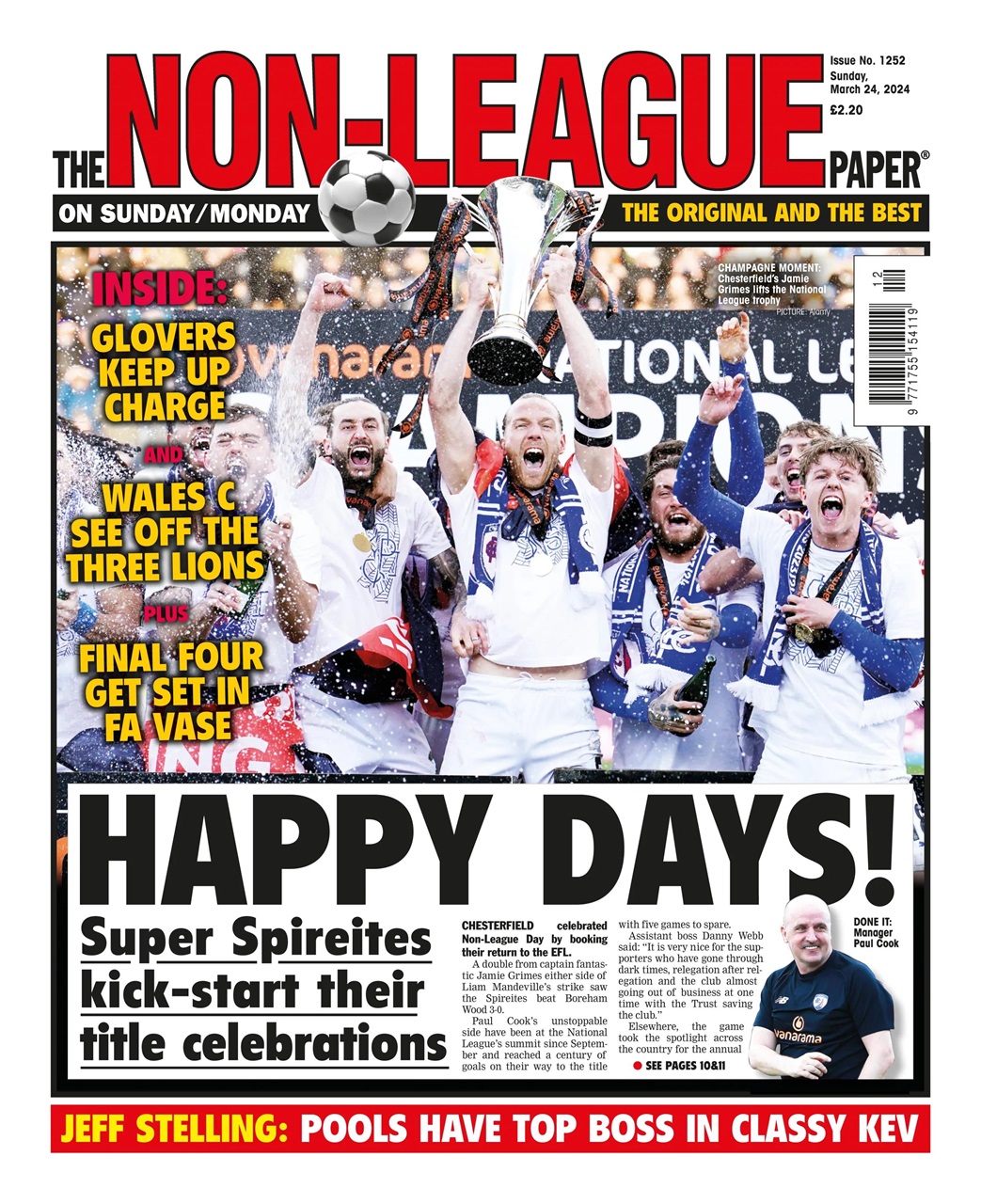 The NonLeague Football Paper Magazine 24th March 2024 Back Issue