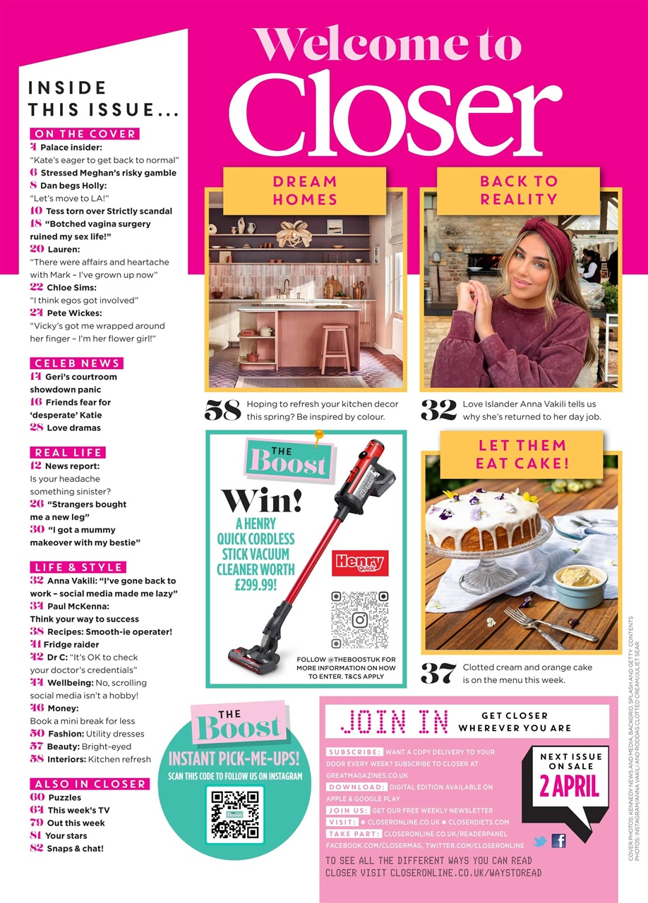 Closer Magazine - 1101 Back Issue