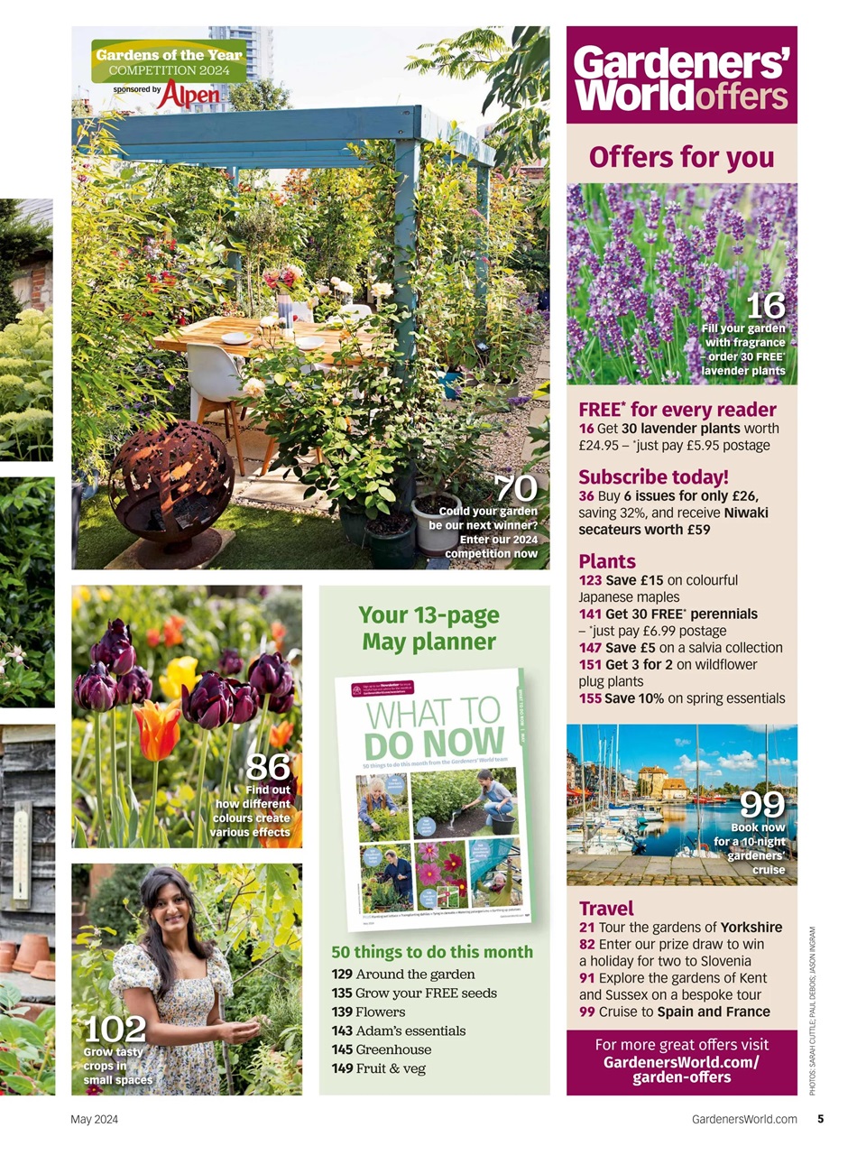 BBC Gardeners’ World Magazine Subscriptions and May 2024 Issue Pocketmags