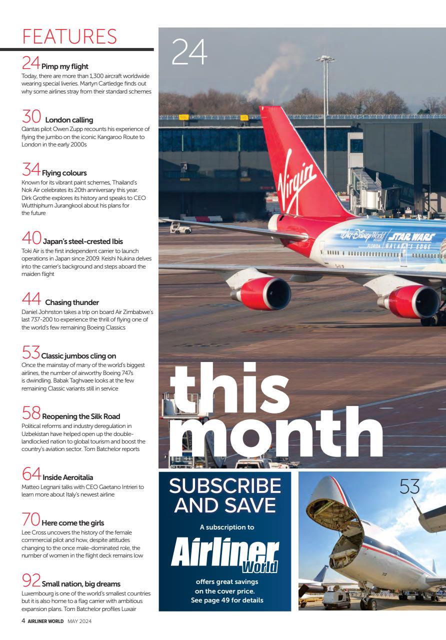 Airliner World Magazine Subscriptions and May 2024 Issue | Pocketmags