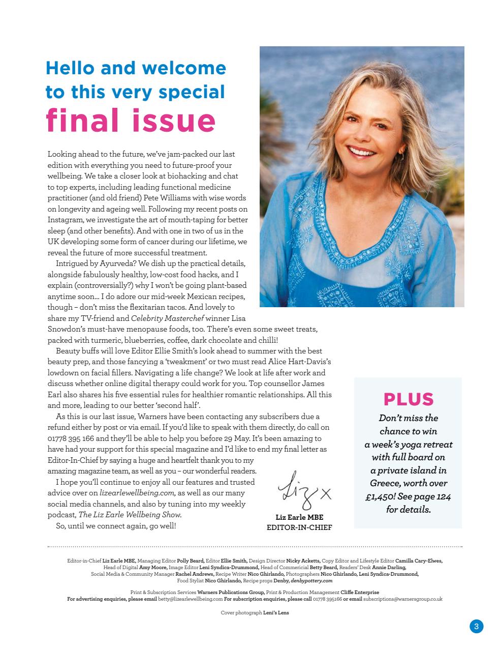 Liz Earle Wellbeing Magazine Subscriptions And May Jun 2024 Issue