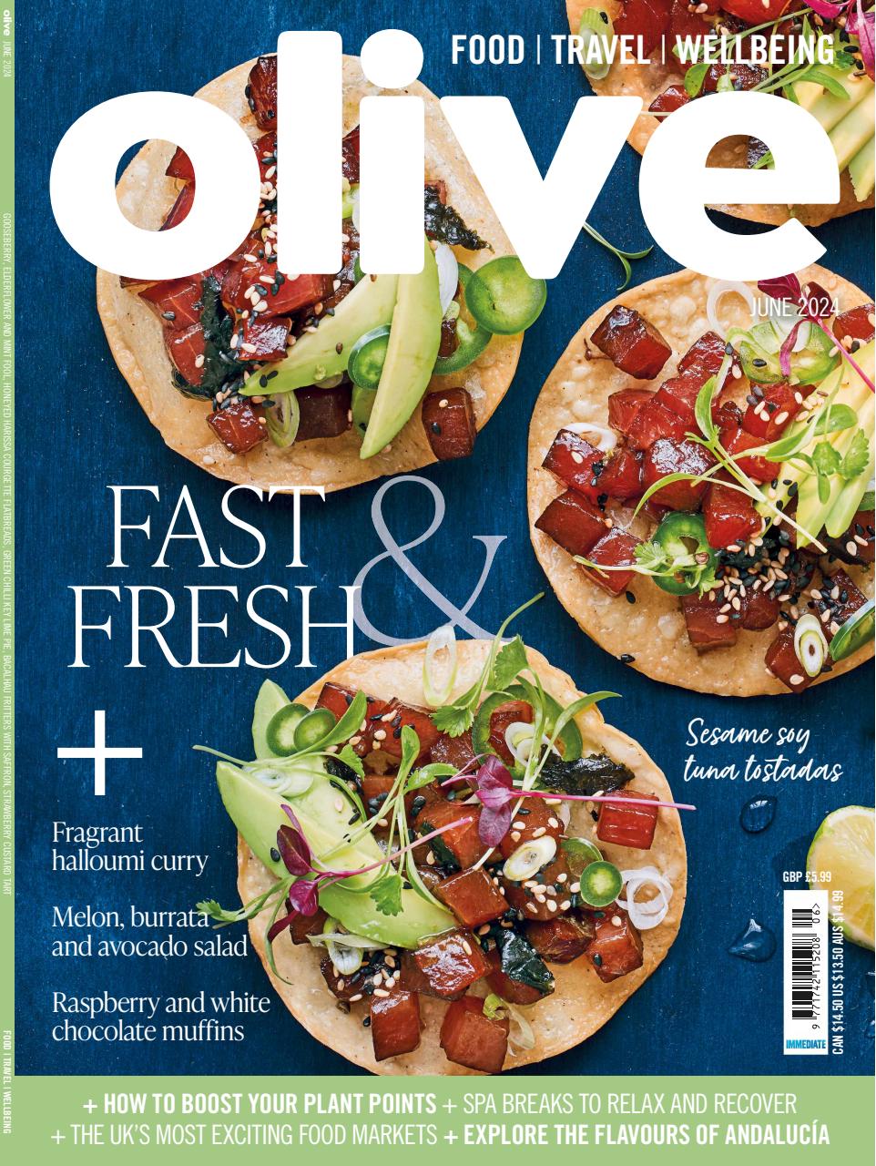 Olive Magazine Abonnementen en June 2024 editie