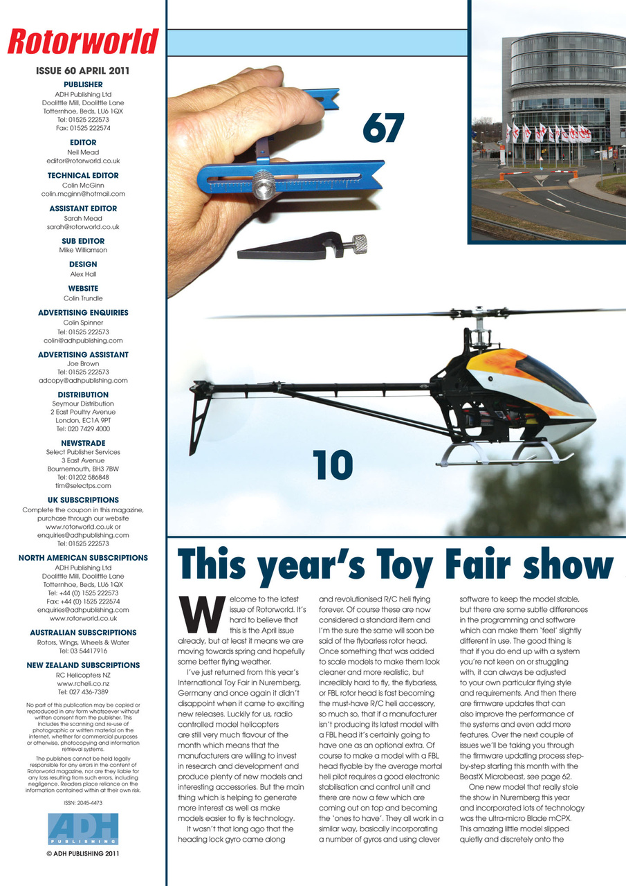 Radio Control Rotor World Magazine 60 Back Issue