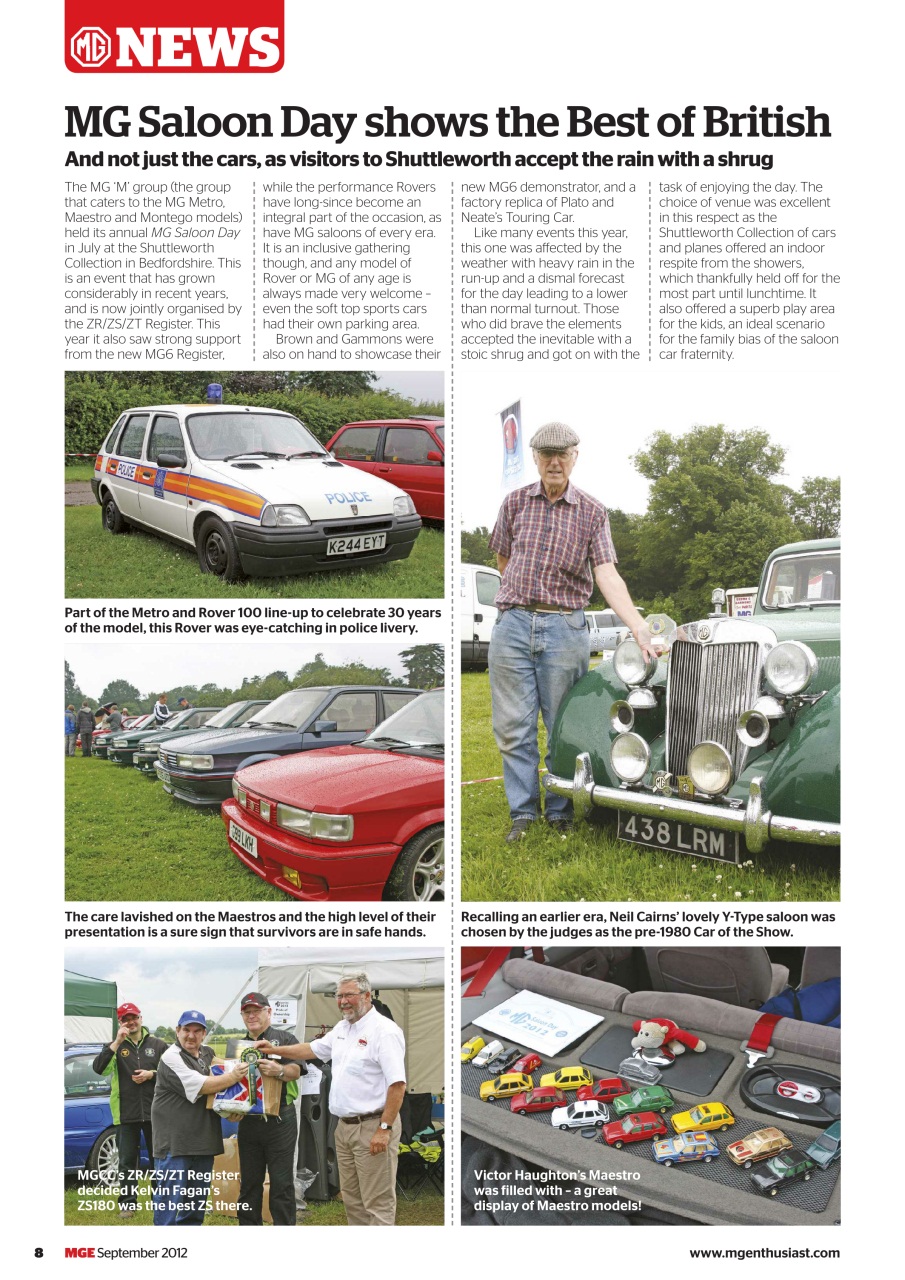 MG Enthusiast Magazine TF135 Daily driver Back Issue