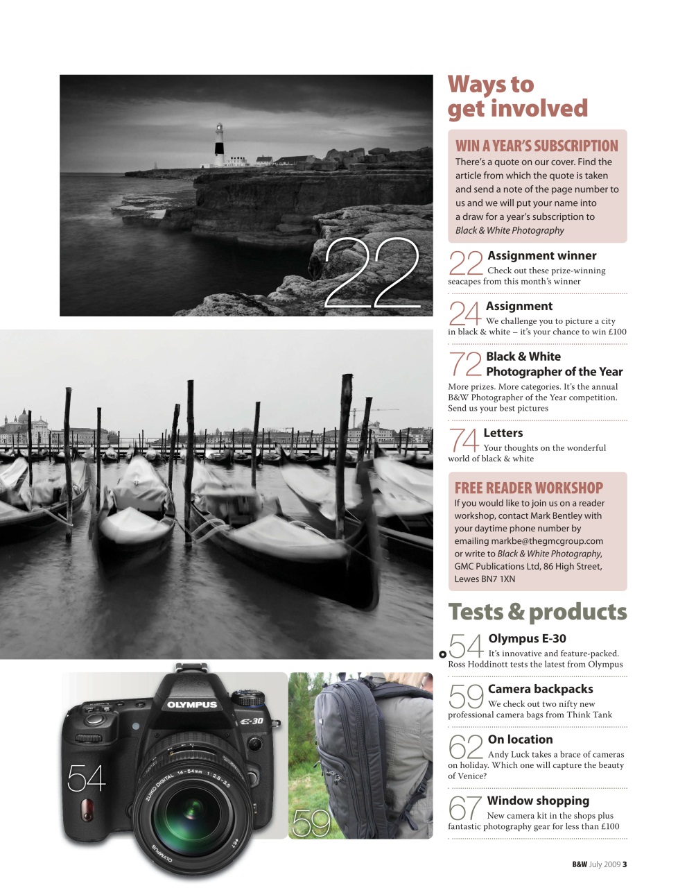 Black+White Photography Magazine July 09 Back Issue