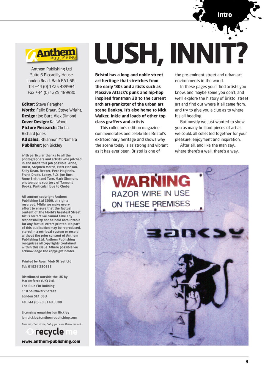 Street Art Magazine Subscriptions and The World's Greatest Street Art Issue