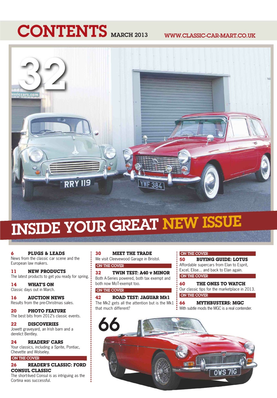 Classic Car Mart Magazine Classic Car Mart Sampler Back Issue