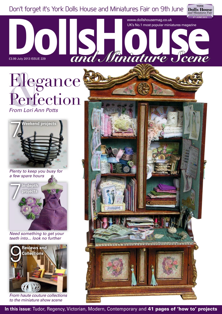Dolls House and Miniature Scene Magazine DHMS July 2013 (Iss 229