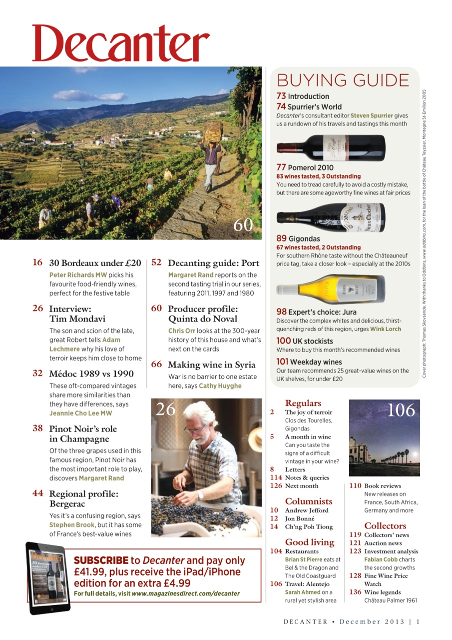 Decanter Magazine December 2013 Back Issue