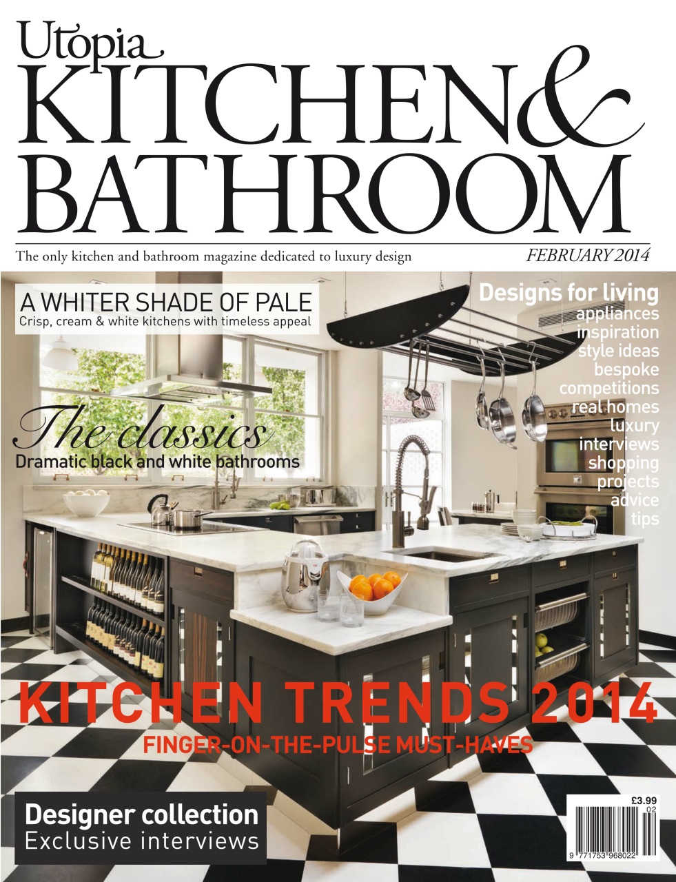 Utopia Kitchen Bathroom Magazine February 2017 Subscriptions Moving From The Kitchen Into Bathroom Clics On Page 78 Looks At New Creative Ways Black And White Work Their Magic In