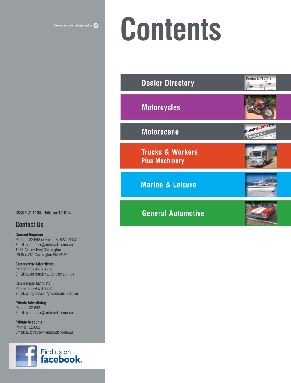 AutoTrader Magazine Autotrader 1135 Back Issue