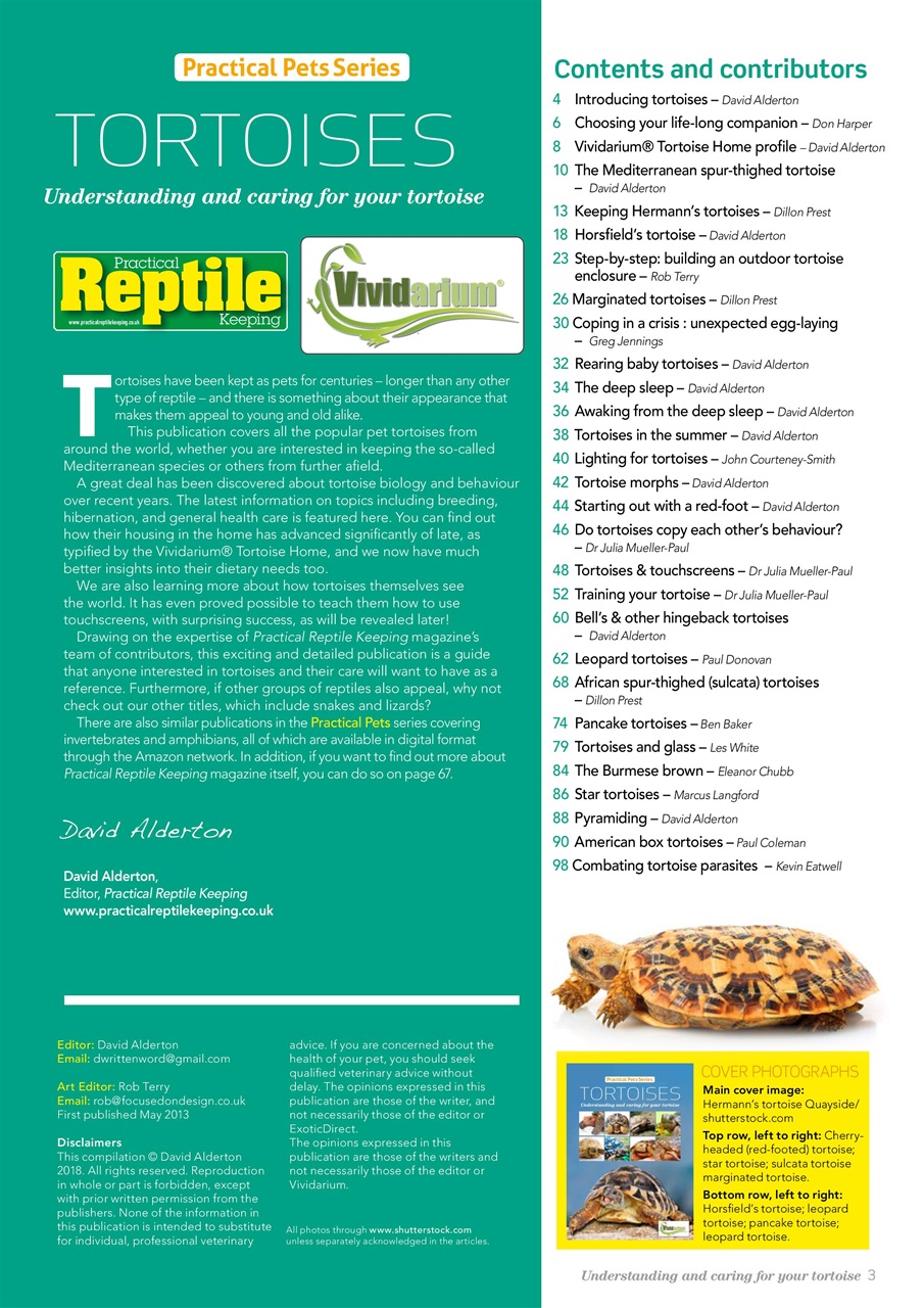 Practical Reptile Keeping Magazine - TORTOISES Understanding and caring ...