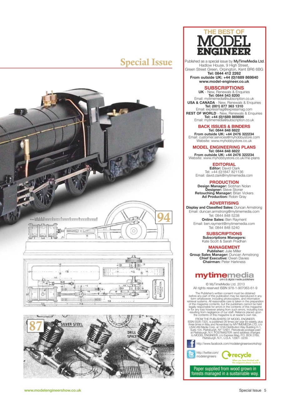 Model Engineers' Workshop Magazine - The Best of Model Engineer Vol.3 ...