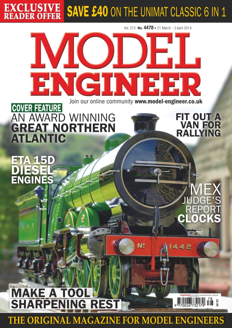 Model Engineer Magazine No. 212 Vol. 4478 Back Issue