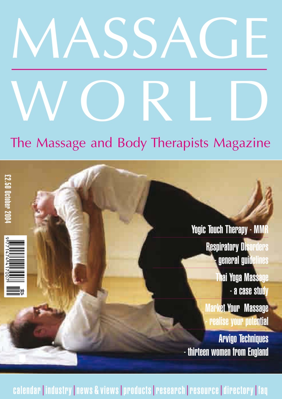 Bodywork Magazine Massage World Magazine - Massasge World Oct 2004 Back Issue